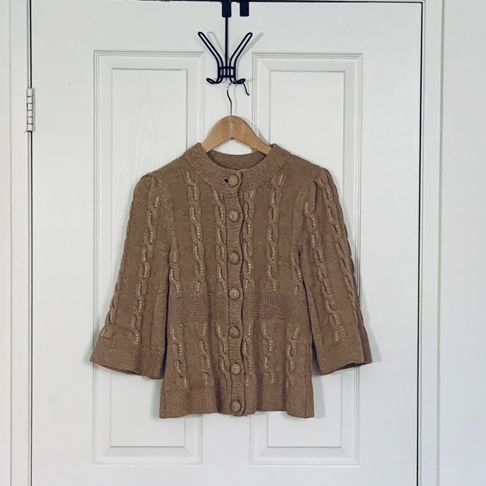 Anthropologie button down sweater